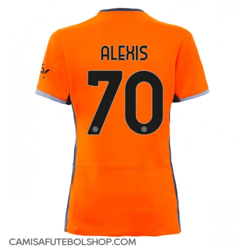 Camisa de time de futebol Inter Milan Alexis Sanchez #70 Replicas 3º Equipamento Feminina 2023-24 Manga Curta